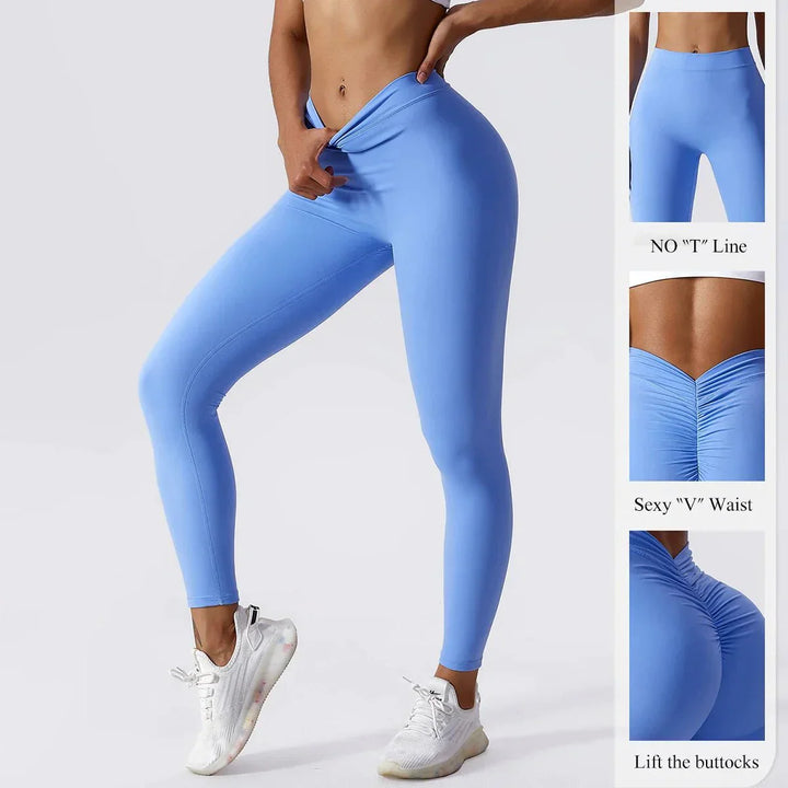 Leggings de yoga sans couture avec compression pour fitness et gym