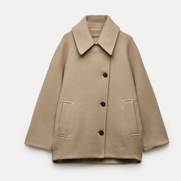 Amélie™ - Manteau en laine grande taille