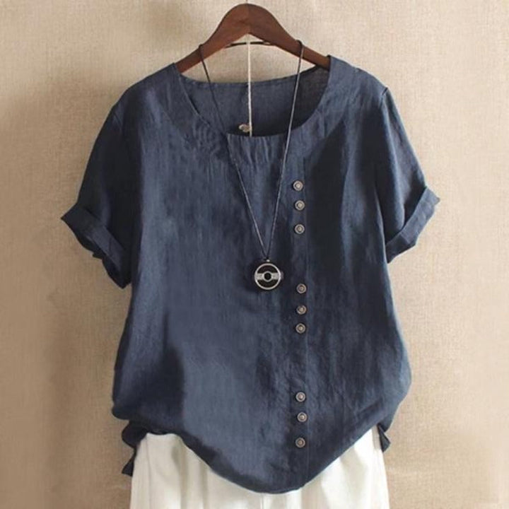 Lydie | Blouse à manches courtes élégante et respirante pour femmes - Confort de port ultime
