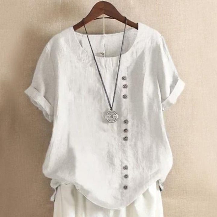 Lydie | Blouse à manches courtes élégante et respirante pour femmes - Confort de port ultime