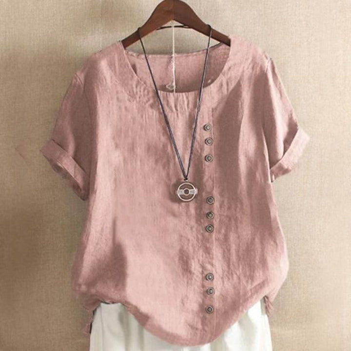 Lydie | Blouse à manches courtes élégante et respirante pour femmes - Confort de port ultime