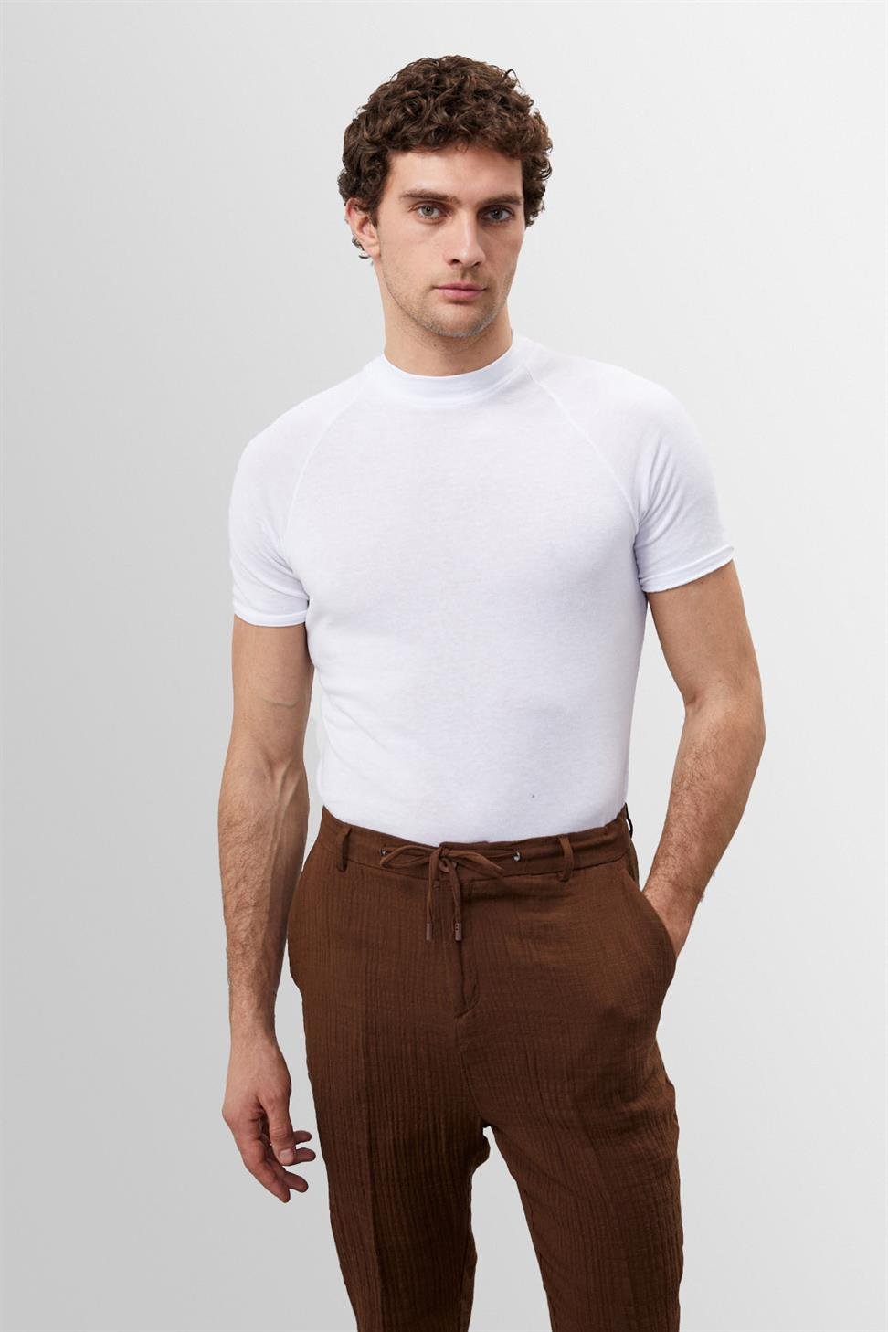 Joachim | T-shirt Slim Fit Blanc Classique Intemporel pour Hommes