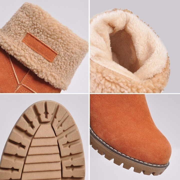 Bottines Doublées™ - Luxe en Suède Synthétique avec un Design Chaud et Élégant