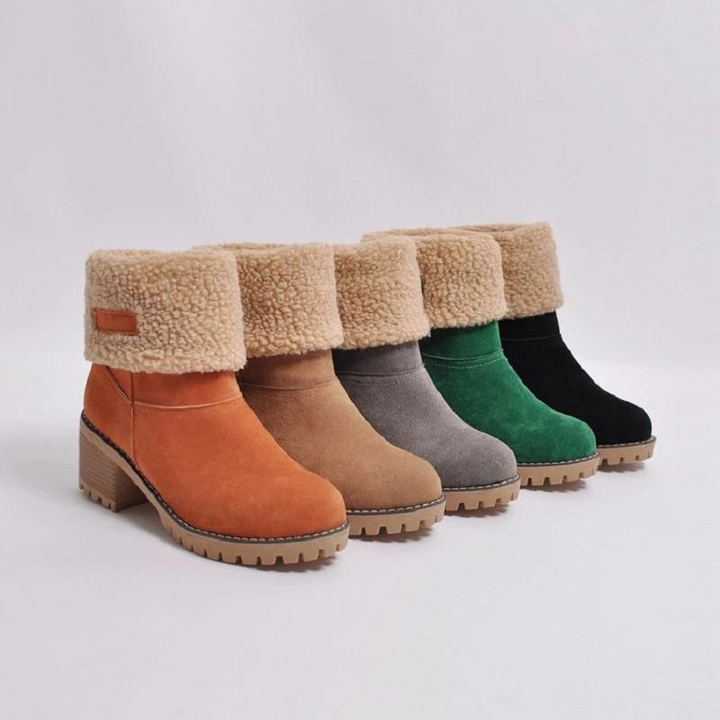 Bottines Doublées™ - Luxe en Suède Synthétique avec un Design Chaud et Élégant