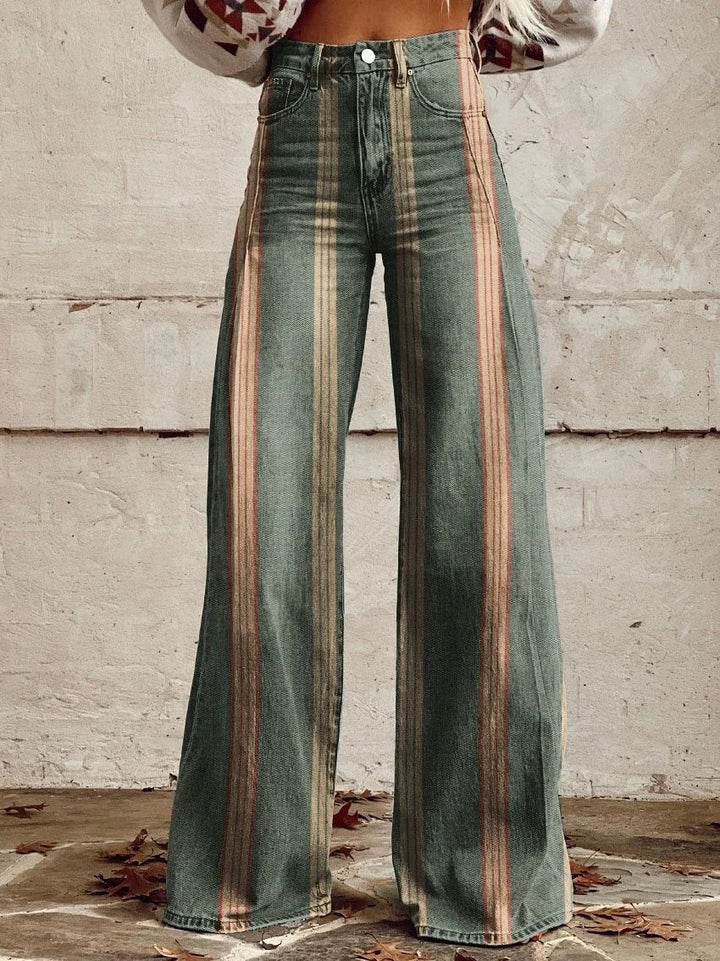Edie - pantalon rétro stylé avec une jambe large très tendance