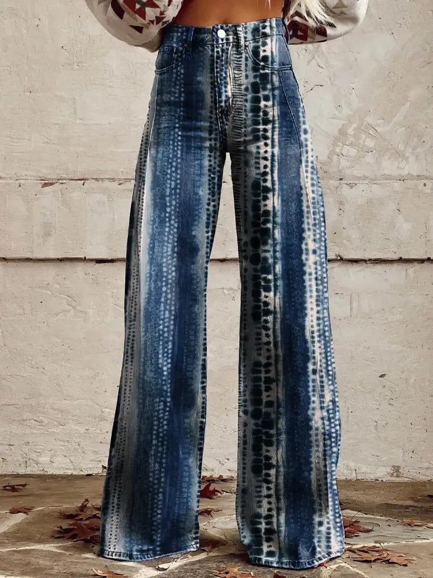 Edie - pantalon rétro stylé avec une jambe large très tendance