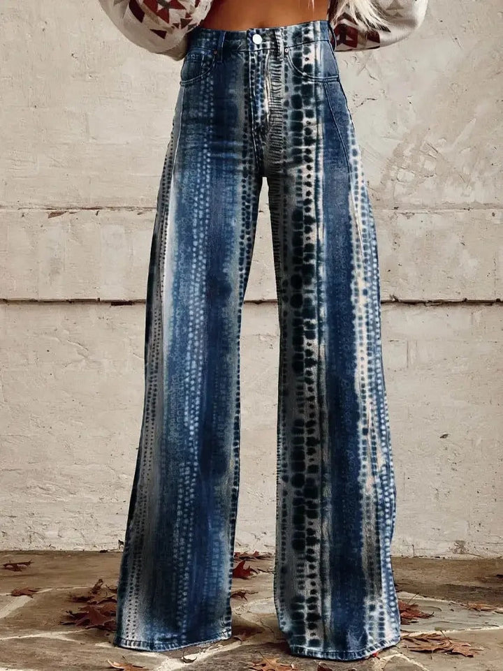 Edie - pantalon rétro stylé avec une jambe large très tendance