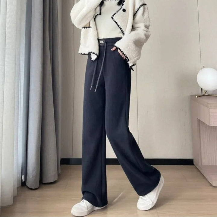 Alice - Pantalon en velours côtelé de luxe avec doublure chaude en polaire