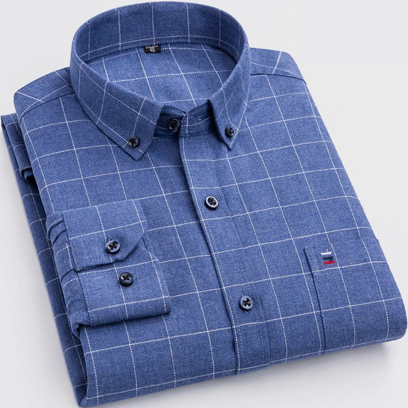 Alaric - Chemise pour homme élégante avec un design en coton à carreaux tendance