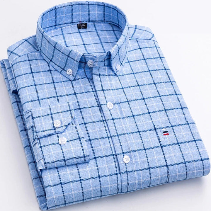Alaric - Chemise pour homme élégante avec un design en coton à carreaux tendance