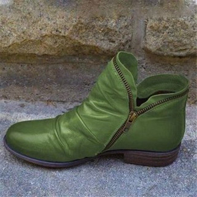Julie™ - Bottes en cuir avec fermeture éclair pour femme