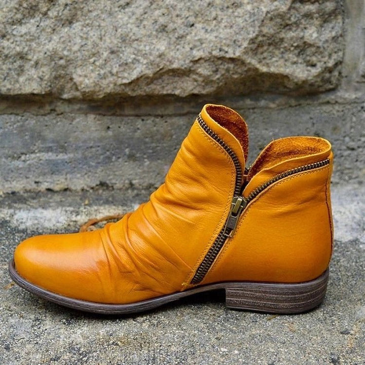 Julie™ - Bottes en cuir avec fermeture éclair pour femme