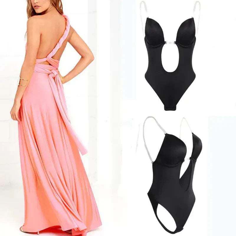 BareFit Bodyshaper Invisible Femmes Sans Dos - Set de 2 Forme de Corps à Décolleté en V Profond