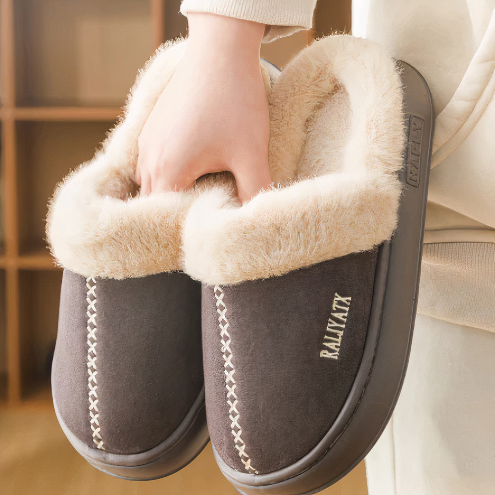 Sandales d'hiver en peluche confortables et chaudes pour hommes - Nico