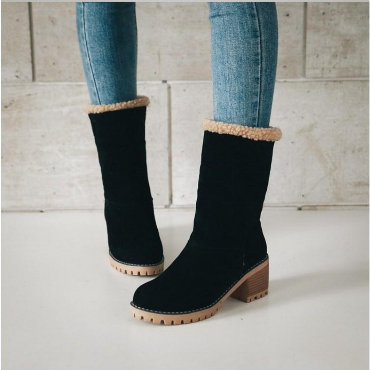Bottines Doublées™ - Luxe en Suède Synthétique avec un Design Chaud et Élégant