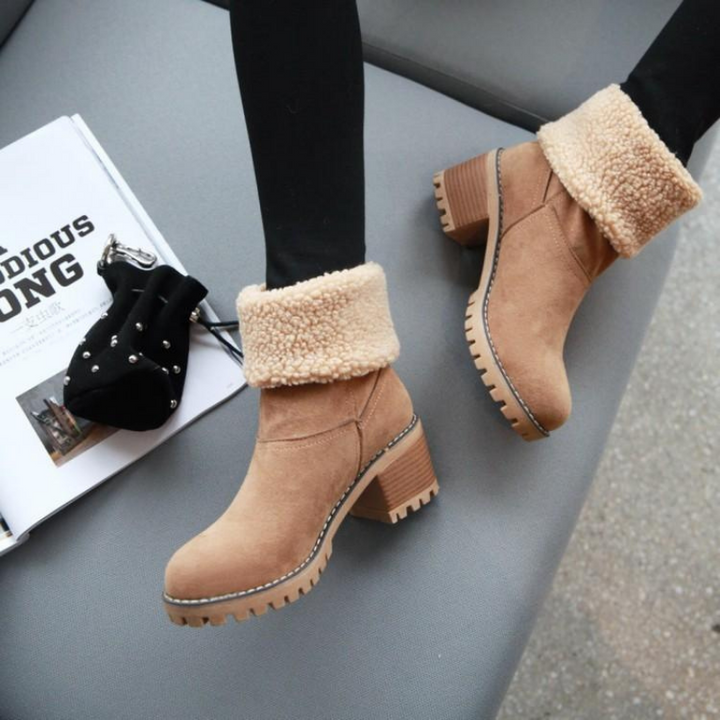 Bottines Doublées™ - Luxe en Suède Synthétique avec un Design Chaud et Élégant