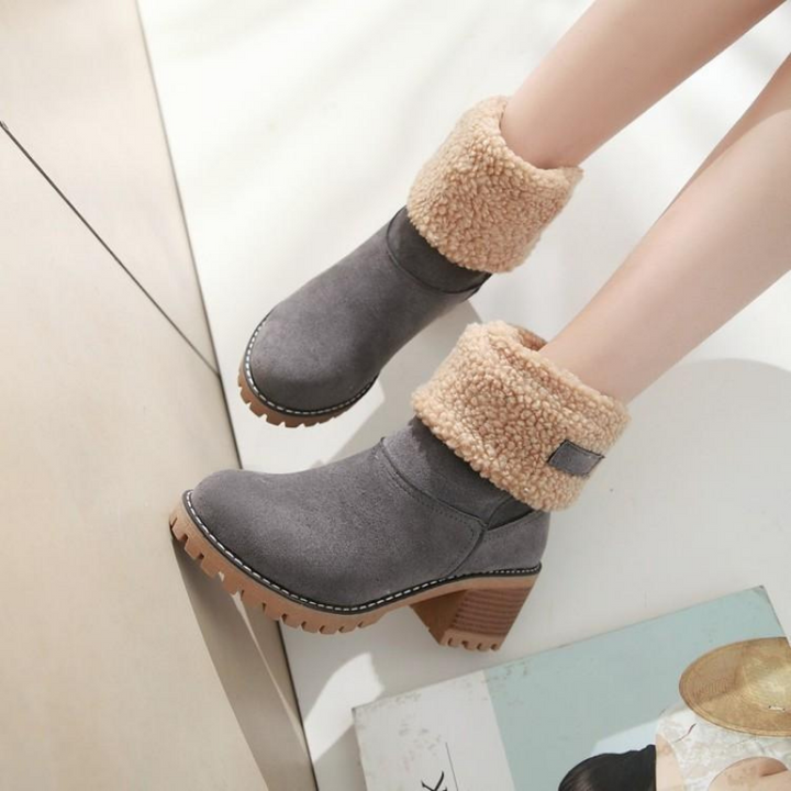 Bottines Doublées™ - Luxe en Suède Synthétique avec un Design Chaud et Élégant