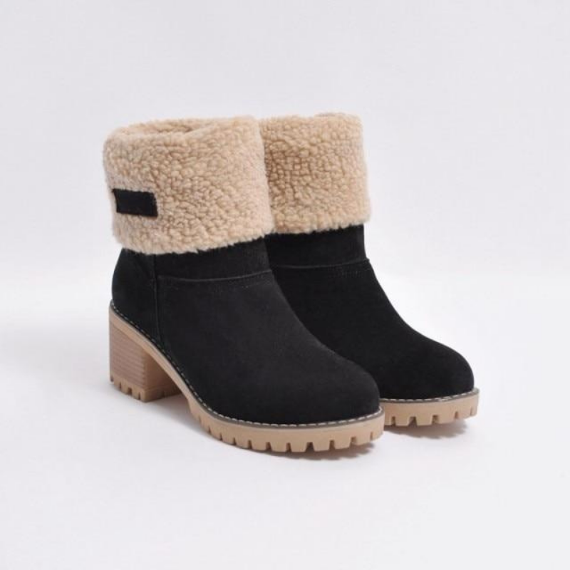 Bottines Doublées™ - Luxe en Suède Synthétique avec un Design Chaud et Élégant