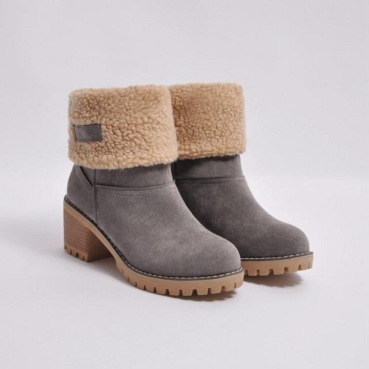 Bottines Doublées™ - Luxe en Suède Synthétique avec un Design Chaud et Élégant
