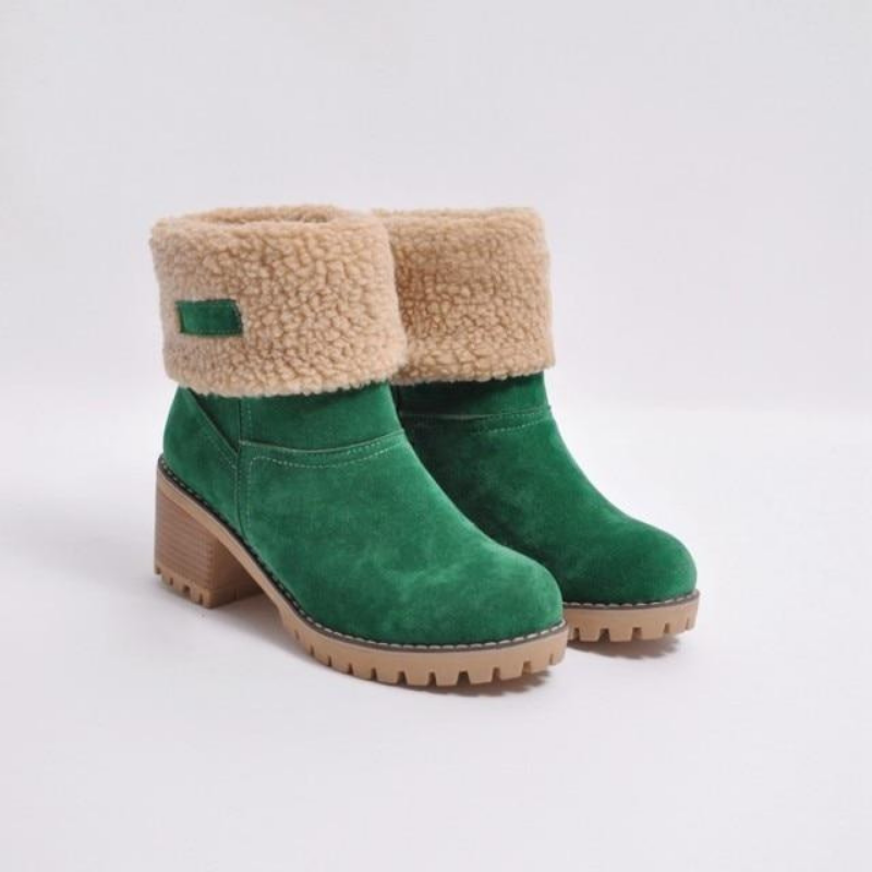 Bottines Doublées™ - Luxe en Suède Synthétique avec un Design Chaud et Élégant