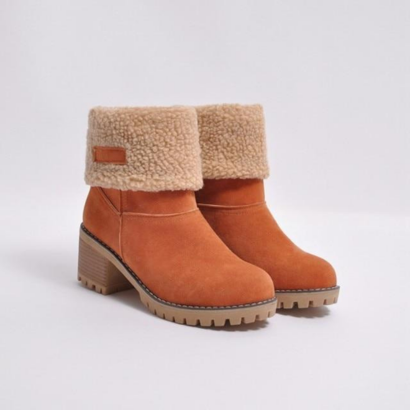 Bottines Doublées™ - Luxe en Suède Synthétique avec un Design Chaud et Élégant