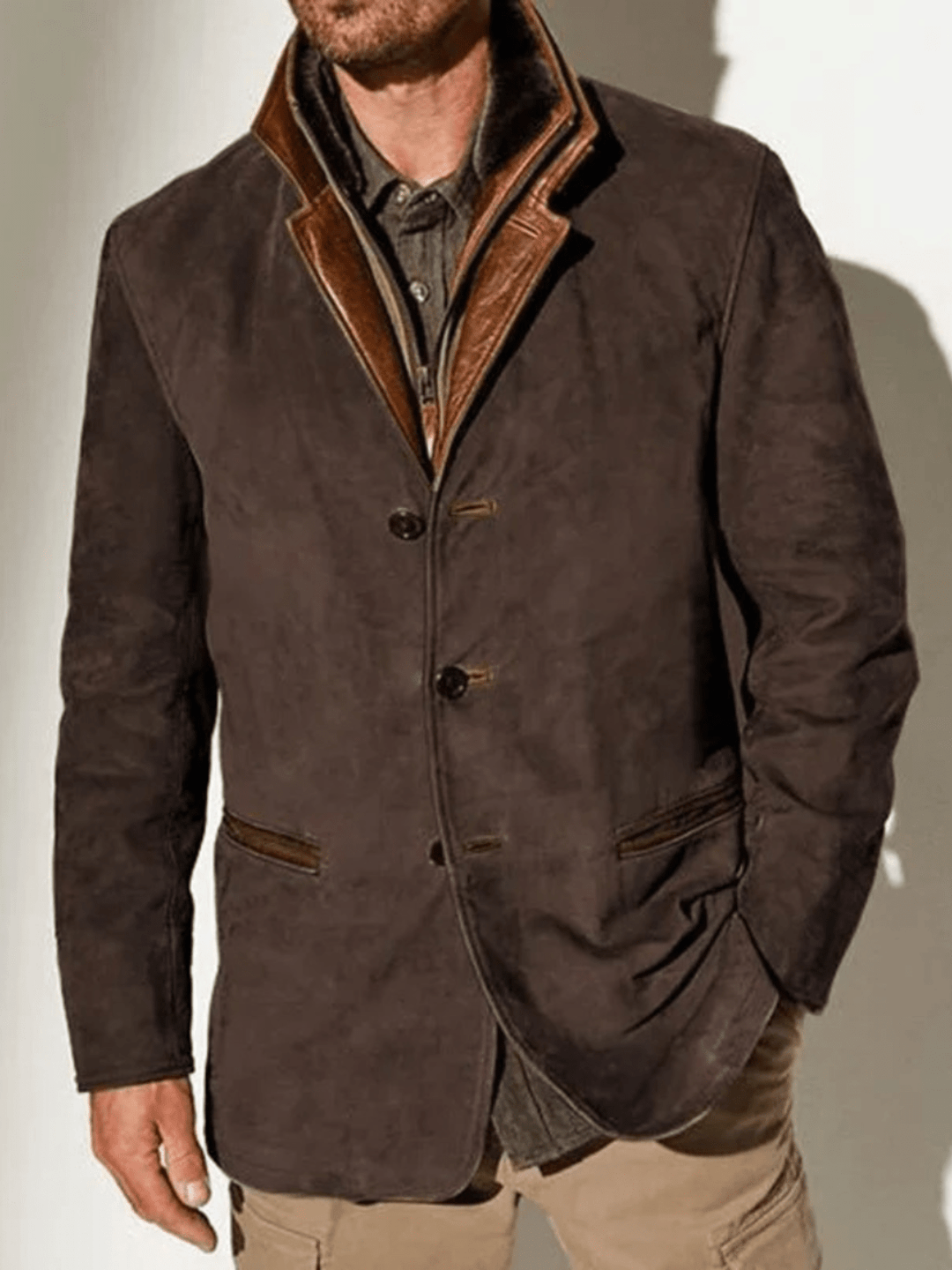 Lucas™ - Veste en cuir vintage