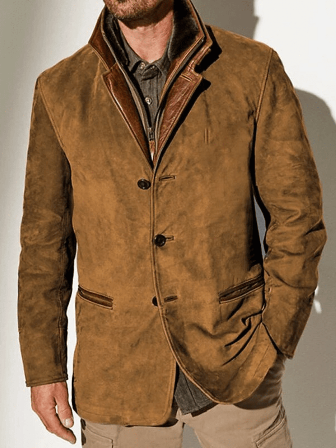 Lucas™ - Veste en cuir vintage
